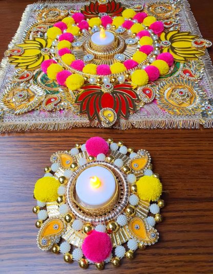 Handmade Diwali Wooden Rangoli - Image 4