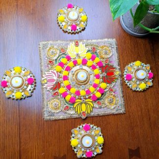 Handmade Diwali Wooden Rangoli