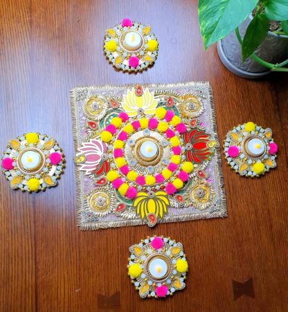 Handmade Diwali Wooden Rangoli