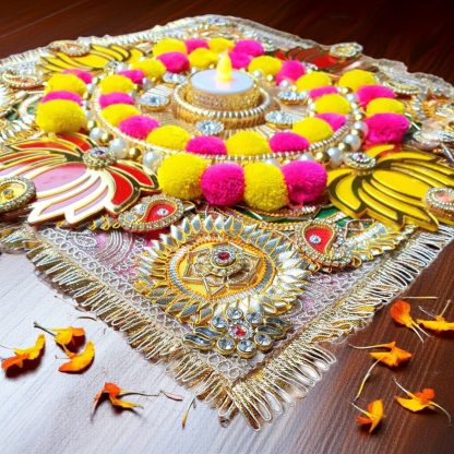 Handmade Diwali Wooden Rangoli - Image 5