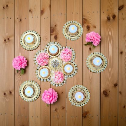 Rangoli for Diwali with Tealight Holders - Diwali Decoration Set - Image 6