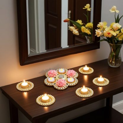 Rangoli for Diwali with Tealight Holders - Diwali Decoration Set - Image 8