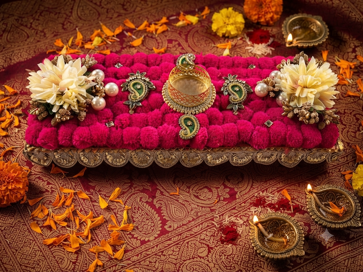 Festive Decorative Diya & Candle Holder for Diwali & Indian Celebration - Image 3