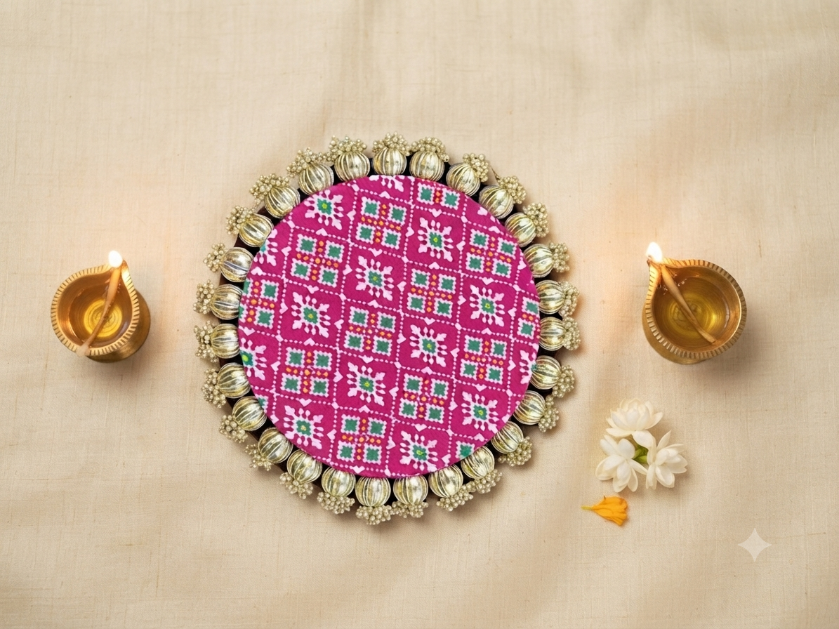 Patola Rangoli Platter